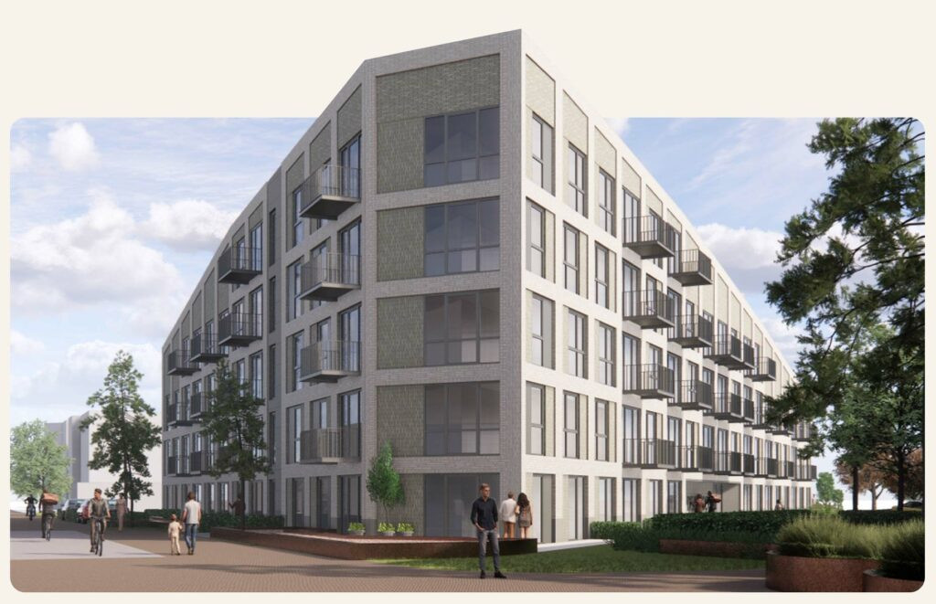 Bouw van 59 woningen in De Majoor Eindhoven gestart; eerste middeldure