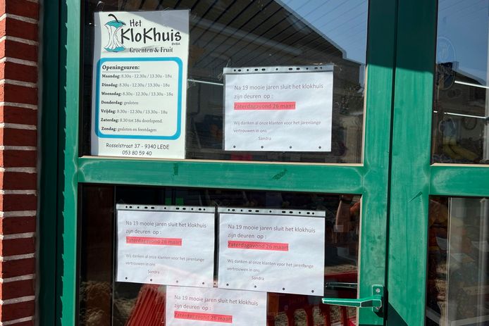 Groenten- en fruitwinkel Het Klokhuis van Sandra Vanzandeycke in de Rosselstraat in Lede sluit op zaterdag 26 maart definitief de deuren.