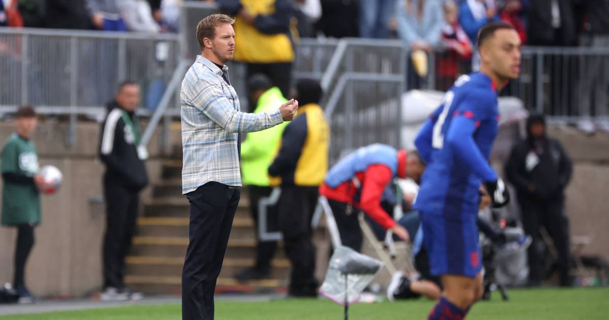 German national team coach Julian Nagelsmann makes his first appearance in the win over the United States  sports