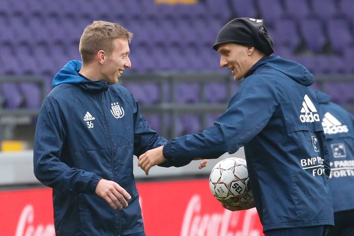Beric met Teodorczyk gisteren op training.