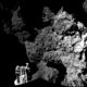 Komeetlander Philae staat uit met een lege accu