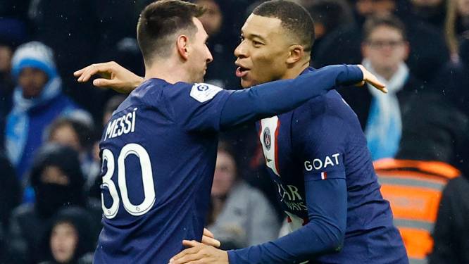 Jubilarissen Messi en Mbappé rollen met hun tweetjes Marseille op