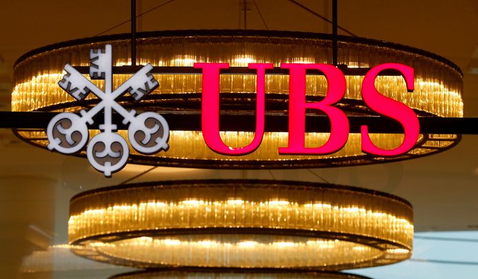 Het logo van de Zwitserse bank UBS.