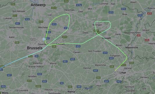 Vlucht Brussels Airlines 3738 zou landen in Brussel, maar moest uitwijken naar Luik.