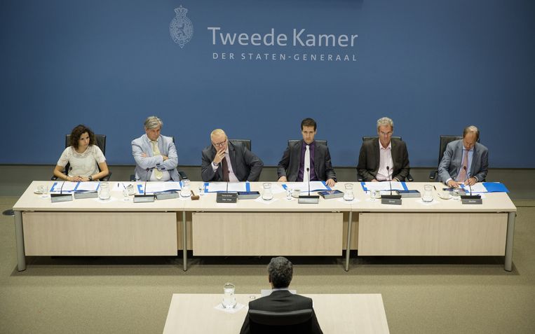 Kees Wevers, oud-directeur Financien en Control bij Vestia, verschijnt voor de Parlementaire Enquetecommissie Woningsorporaties. Beeld anp