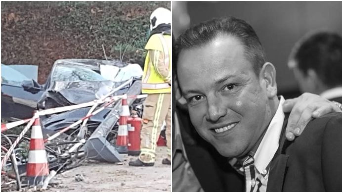 Gregory Huyghe (41) overleefde een ongeval met zijn gloednieuwe Tesla in Roeselare niet.