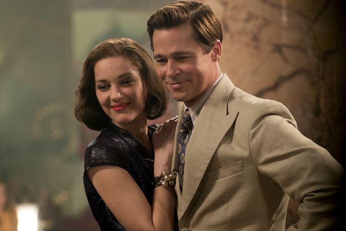 Marion Cotillard en Brad Pitt in Allied.