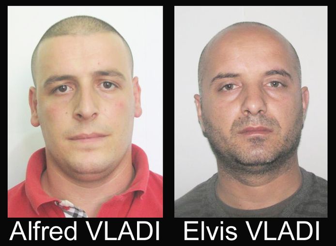 Gezocht: Alfred en Elvis VLADI. Verspreid op vraag van de Onderzoeksrechter te Brussel.