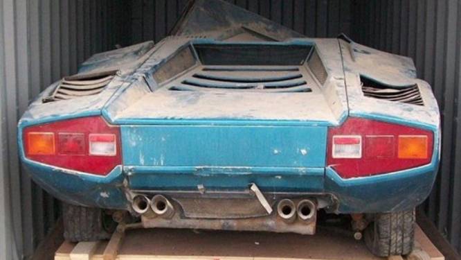 Zeldzame Lamborghini na veertig jaar teruggevonden in container