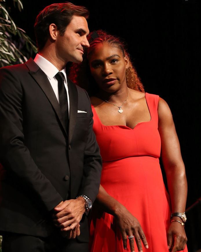 Roger Federer en Serena Williams op het Hopman Cup New Years Eve Gala in Perth.
