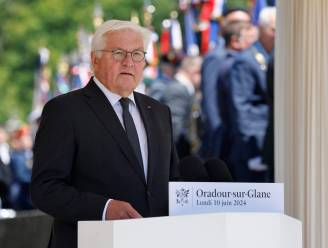 Duitse president betuigt schaamte bij herdenking 
nazi-bloedbad in Frankrijk