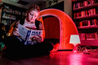 Slapen in de bibliotheek