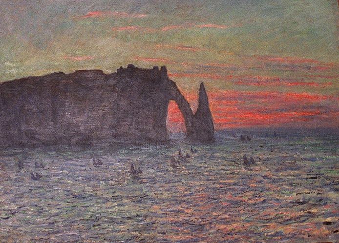 'Coucher de soleil à Etretat', van Claude Monet.
