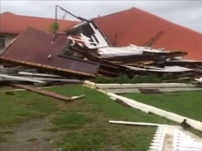 Sterkste cycloon in zestig jaar vernielt parlementsgebouw Tonga