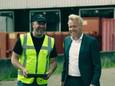 Jeroen van Koningsbrugge en burgemeester Mark Buijs van Oosterhout figureerden eind vorig jaar in een video over de beveiliging van industrieterrein Weststad.