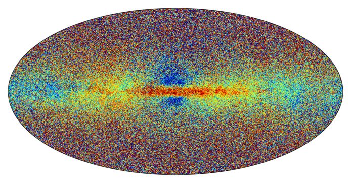 Waar sterren van gemaakt zijn, kan ons iets vertellen over hun geboorteplaats en hun leven. Deze weergave toont bijvoorbeeld hoeveel metaal er in de sterren van onze Melkweg zitten. Rodere sterren zijn rijker aan metalen.