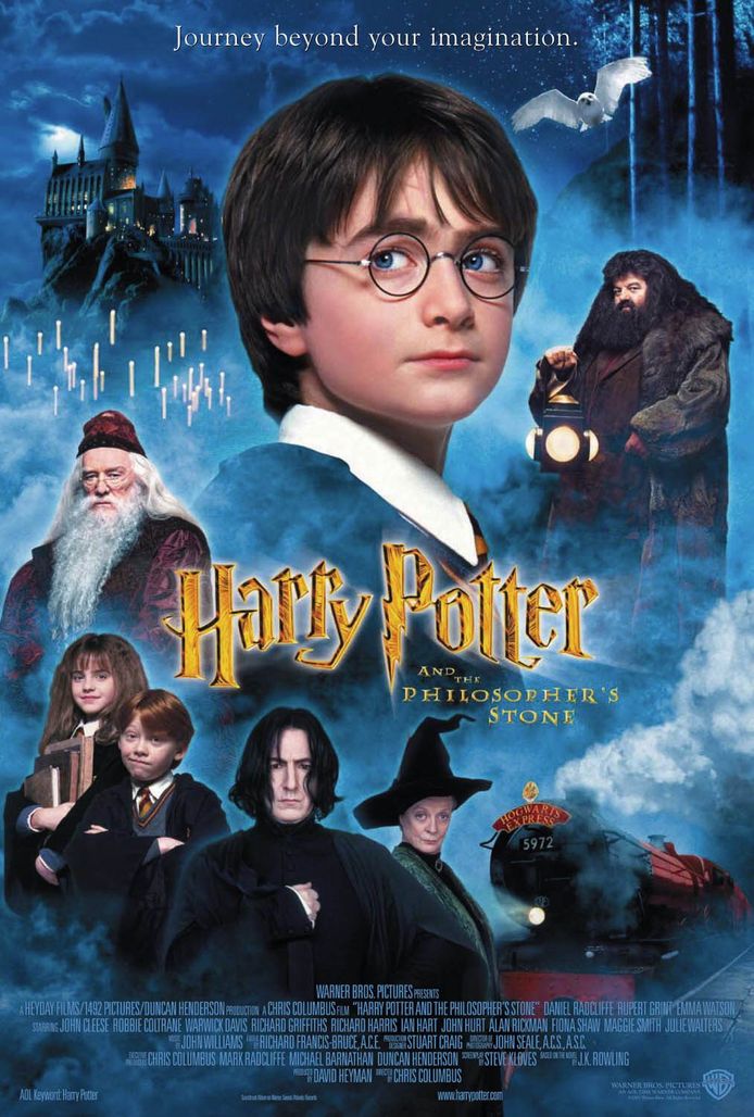 'Harry Potter and the Philosopher's Stone' wordt in 2001 verfilmd.
