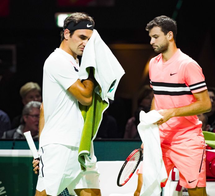 Roger Federer en Grigor Dimitrov.