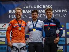Na goud op NK pakt Mitchel Schotman uit Wesepe ook de zilver op het EK BMX: ‘Die lach verdwijnt niet snel meer’