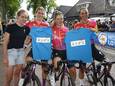 Anna van der Breggen, Demi Vollering, Lonneke Uneken en Chantal van den Broek - Blaak voorafgaand aan het NK wielrennen.