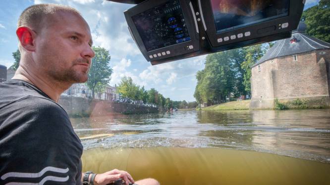 Een duikboot in het troebele water van de Bredase singels: ‘Het lijkt wel een PlayStation’