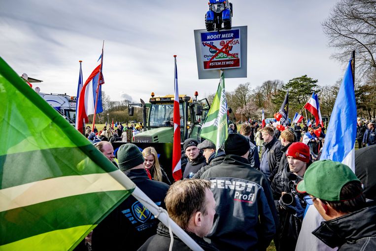 Demonstranten in het Haagse Zuiderpark. Beeld ROBIN UTRECHT/ANP