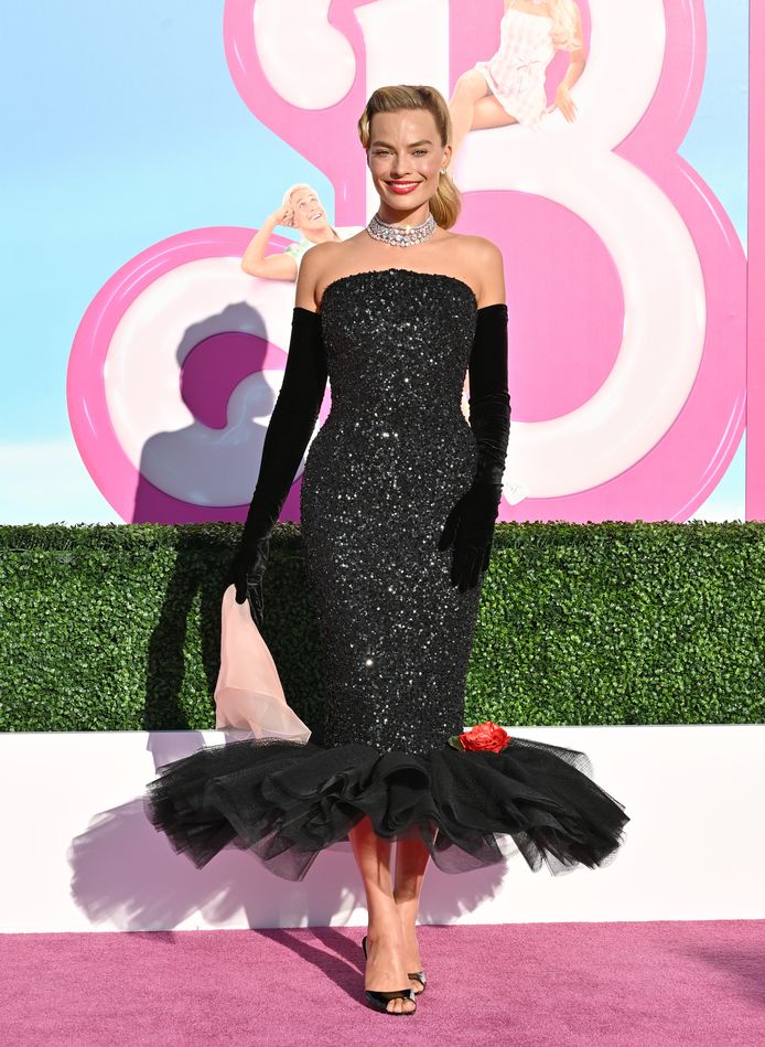 Margot Robbie op de wereldpremière van ‘Barbie’ op 9 juli 2023 in Los Angeles, Californië.