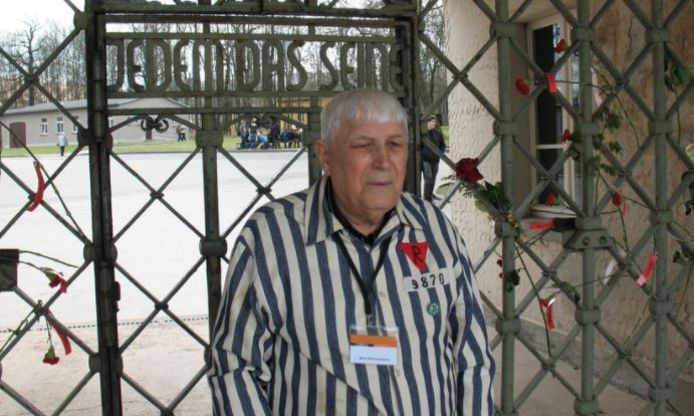 Boris Romantstsjenko pleitte tijdens een herdenking op kamp Buchenwald voor ‘een nieuwe wereld waar vrede en vrijheid heersen.’