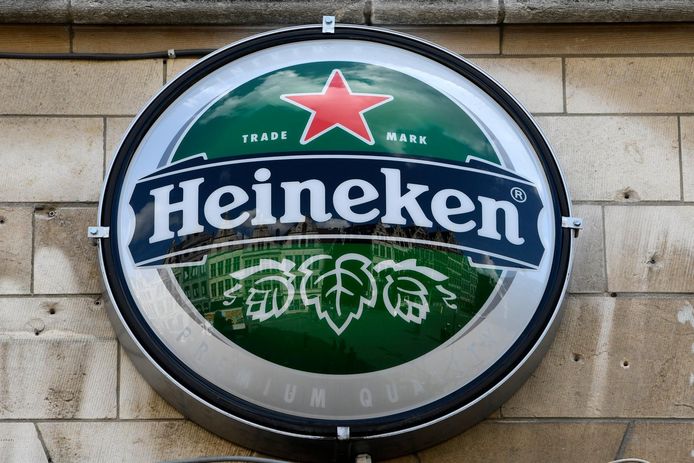 Het logo van het Nederlandse biermerk Heineken.