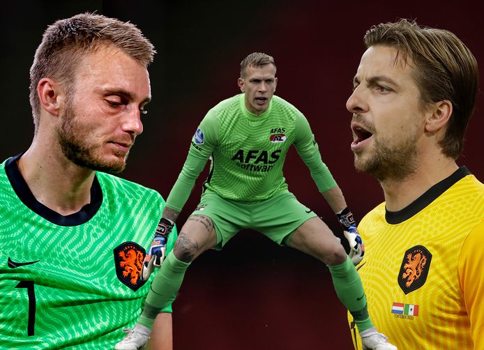 De keepers die nu bij het Nederlands elftal zitten: Jasper Cillessen, Marco Bizot en Tim Krul.