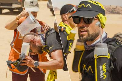 Staf Coppens suffers heatstroke during extreme desert run: “If he stops joking, things won’t go well for him”