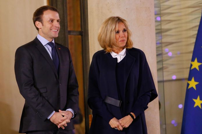 Emmanuel en Brigitte Macron.