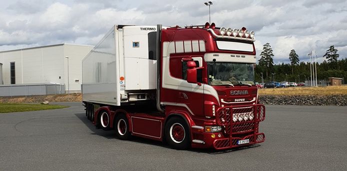 Archiefbeeld van een rode Scania-trekker