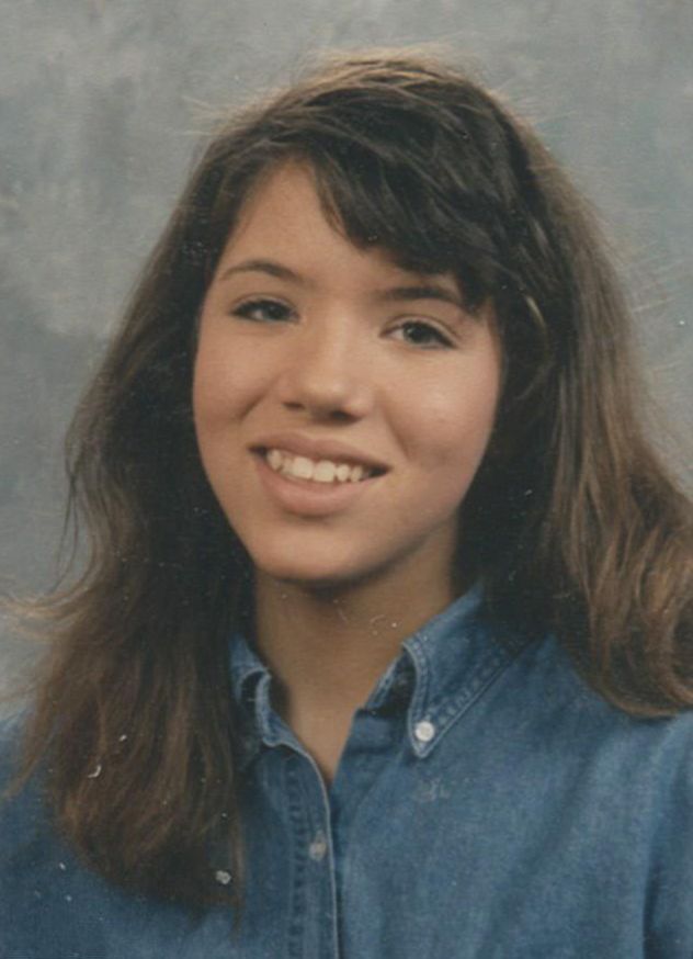 Melissa als 19-jarige studente.
