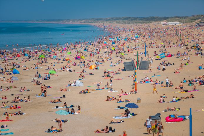 Het strand van Scheveningen donderdag.