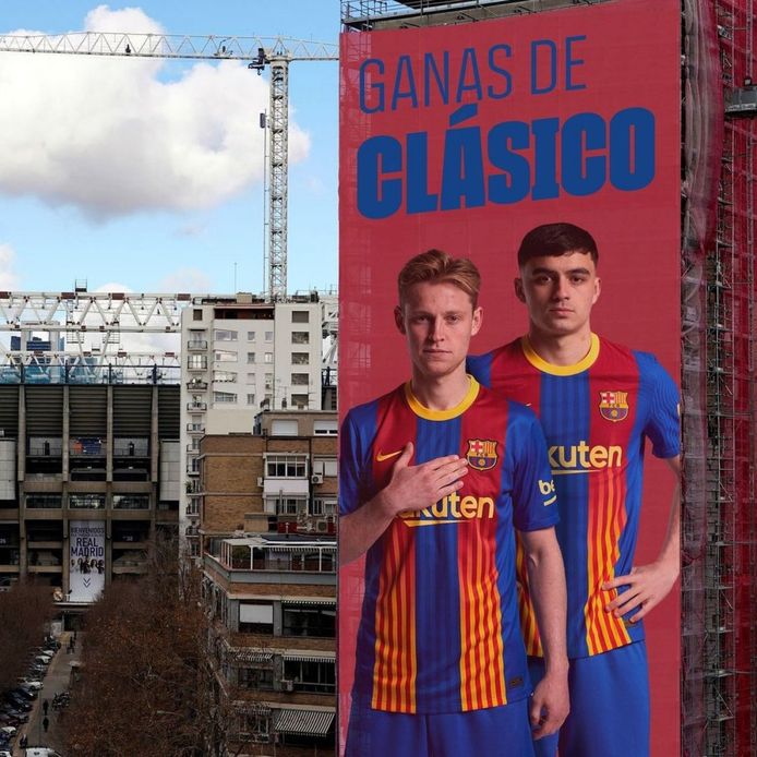 Frenkie de Jong en Pedri in Madrid.