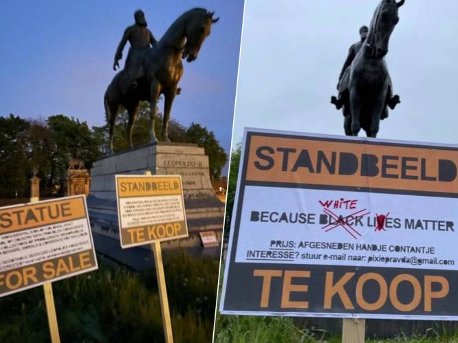 Kunstenaar stelt standbeeld Leopold II op Troonplein te koop: “Een waarschuwing”