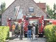 De brandweer had het vuur snel onder controle, langs de Nonnebossenstraat in Geluveld.