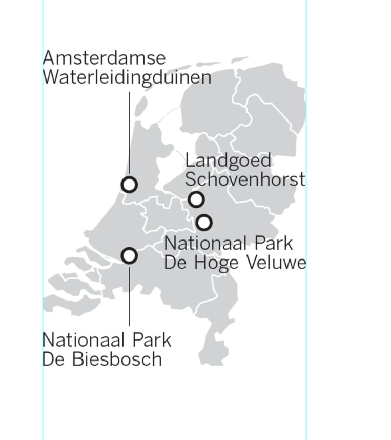 Enkele natuurgebieden in Nederland. Beeld Raymond van der Meij