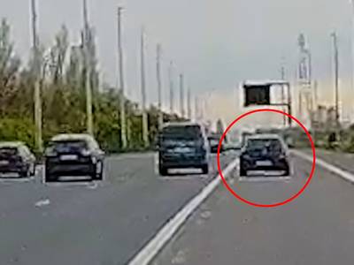 KIJK. Beelden tonen hoe BMW gevaarlijke stunt uithaalt op E19 richting Brussel