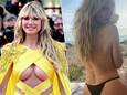 Heidi Klum op het filmfestival van Cannes 2023 (links) en Heidi Klum op Instagram (rechts).