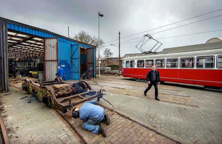 De tramremise op het Havenstraatterrein. Beeld Jean-Pierre Jans