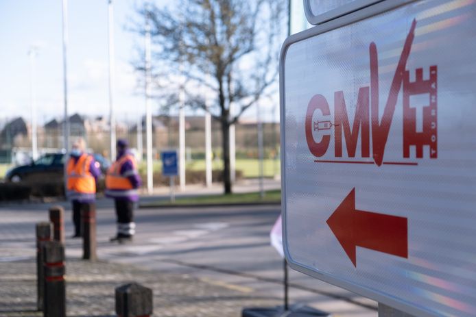 Un centre de vaccination à Tournai.