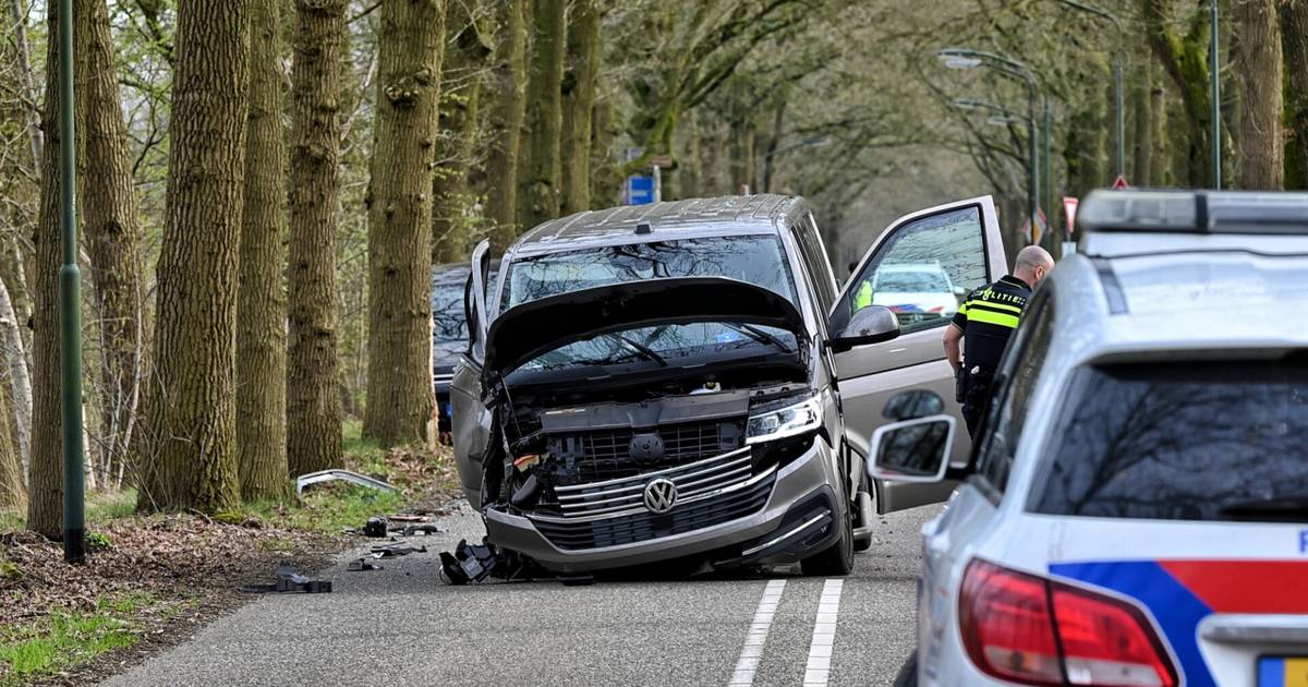 Jong meisje loopt hoofdwond op bij ongeluk in Oisterwijk: bestelbus botst tegen boom.