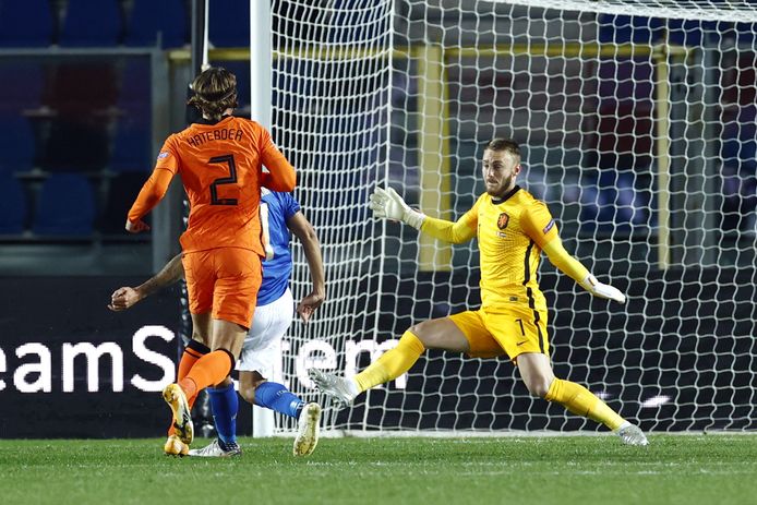 Cillessen in actie voor Nederland.