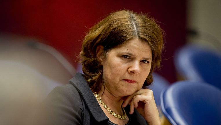 Minister Marja Bijsterveldt van Onderwijs vorige maand tijdens een spoeddebat over passend onderwijs in de Tweede Kamer. Beeld anp