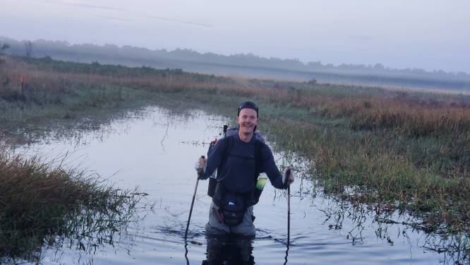 Sjors liep in zijn eentje monstertocht van 10.000 kilometer in VS: ‘Liep door water tussen alligators’