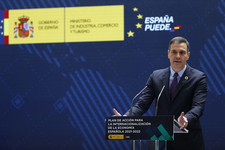 De Spaanse premier Pedro Sanchez.  Beeld EPA