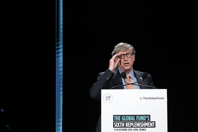 Bill Gates sprak vorig jaar in oktober tijdens een conferentie van het Wereldfonds voor de bestrijding van aids, tuberculose en malaria in Lyon.