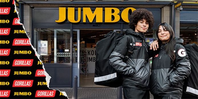 Supermarktketen Jumbo gaat samenwerken met flitskoerierbedrijf Gorillas.